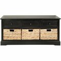 Safavieh Bud 3 Drawer Storage Unit - Distressed Black AMH5701B